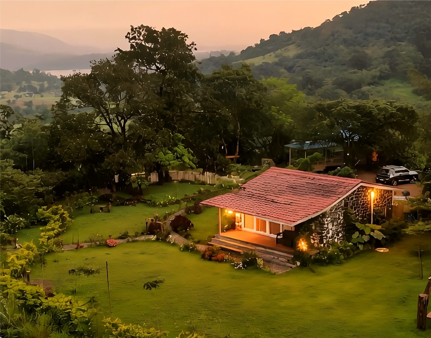 Private stone cottage Kamshet exterior