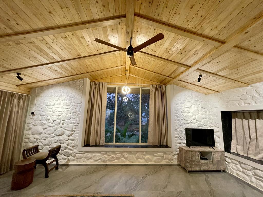 Stone architecture volcanic Moonstone Cottage