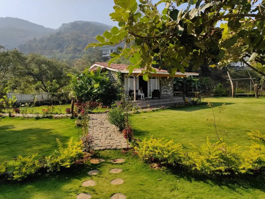 Sahyadri mountain views from Moonstone Cottage