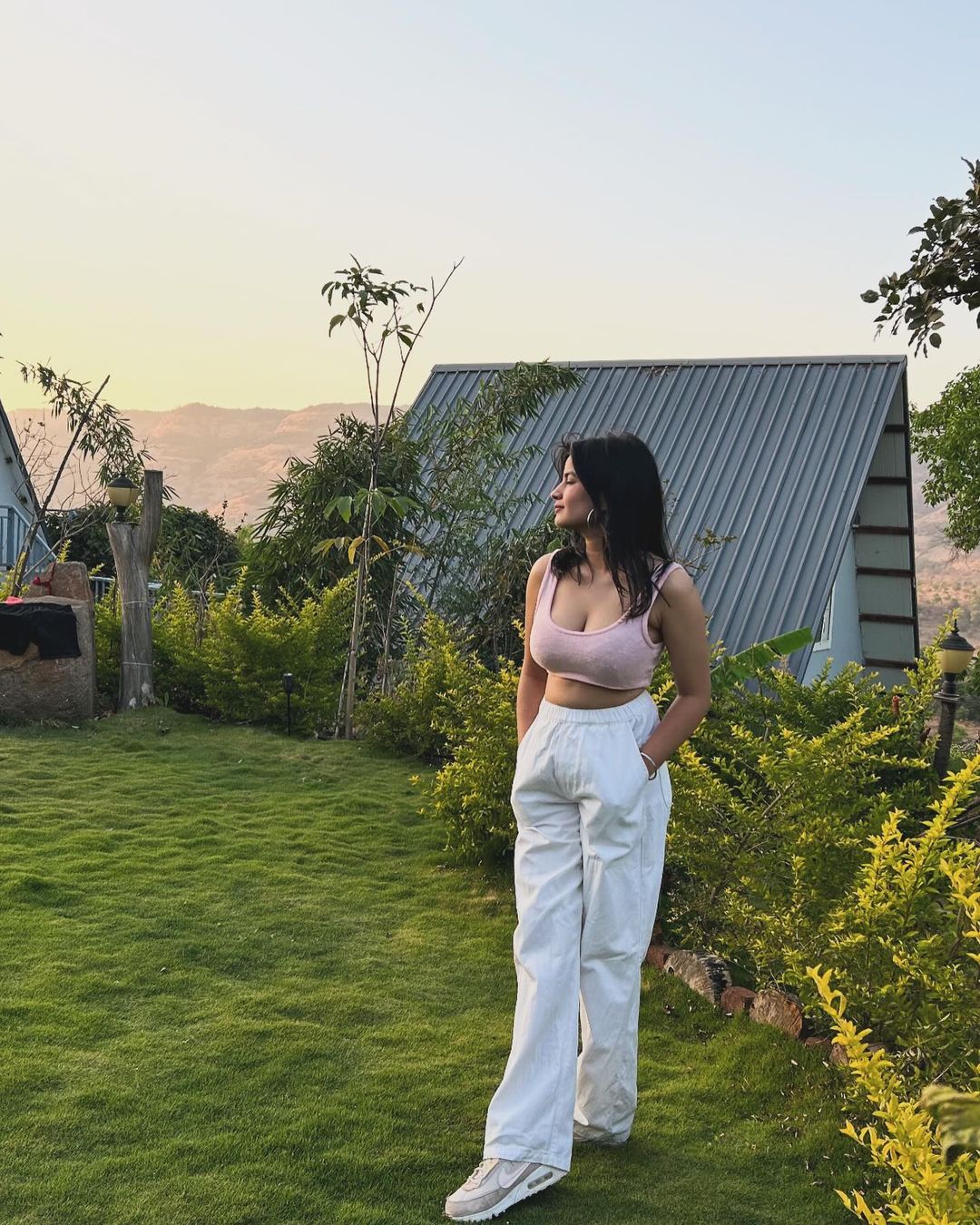 Private garden evening Moonstone Kamshet