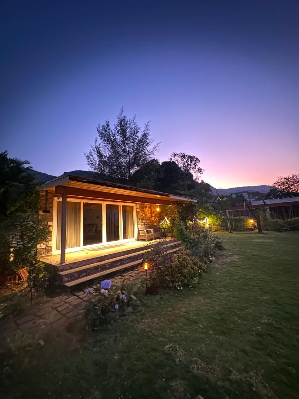 Glass doors valley view Moonstone Cottage